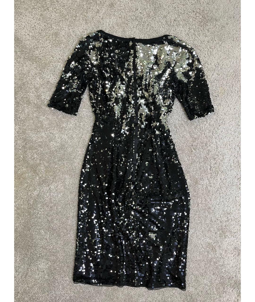 DOLCE&GABBANA Черное полиэстеровое коктейльное платье, фото 2