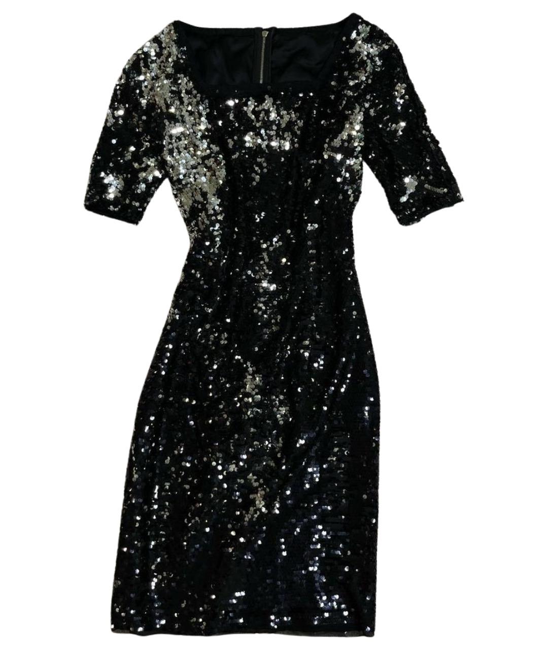 DOLCE&GABBANA Черное полиэстеровое коктейльное платье, фото 1