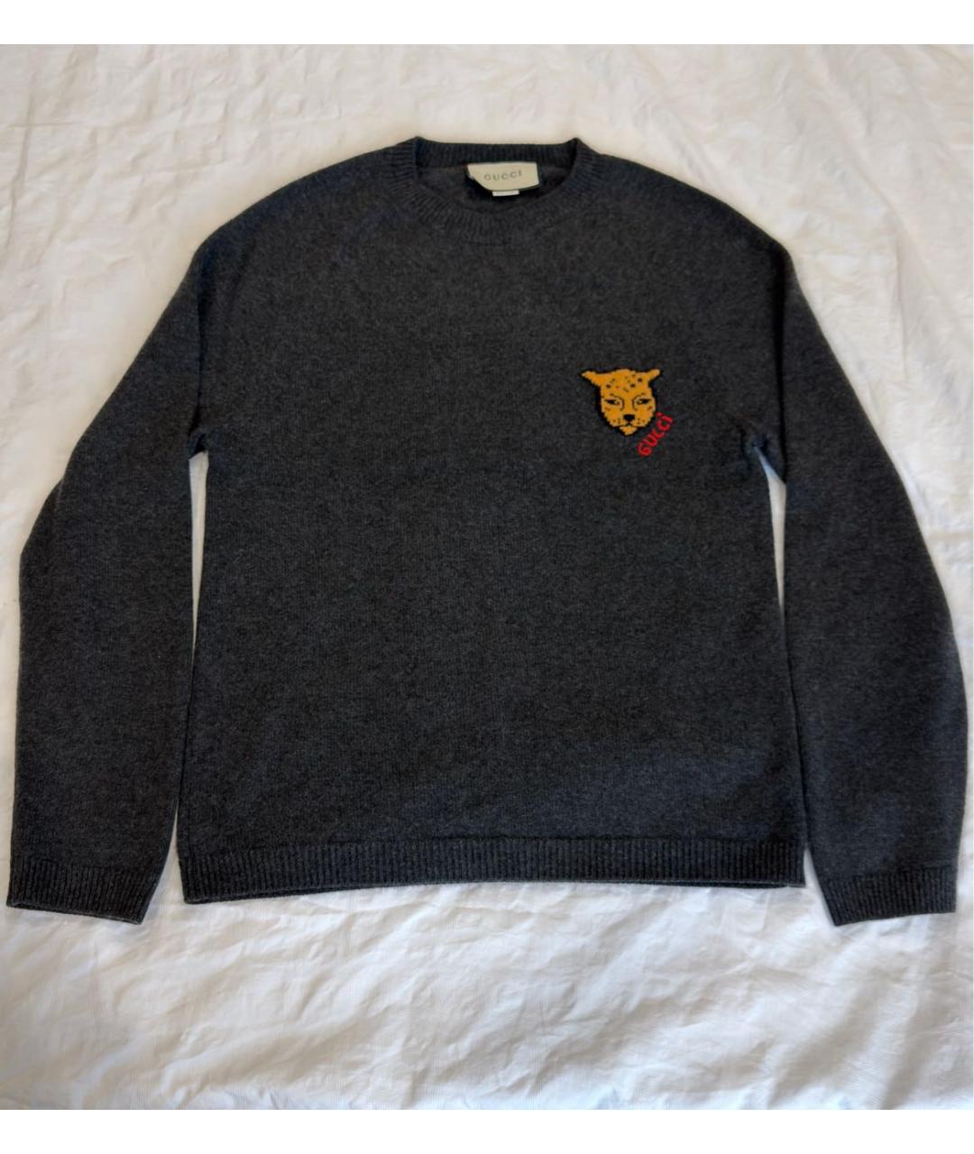 GUCCI Серый шерстяной джемпер / свитер, фото 8