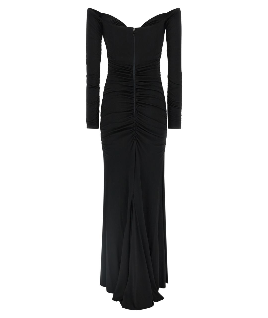 ELISABETTA FRANCHI Черное вискозное вечернее платье, фото 2