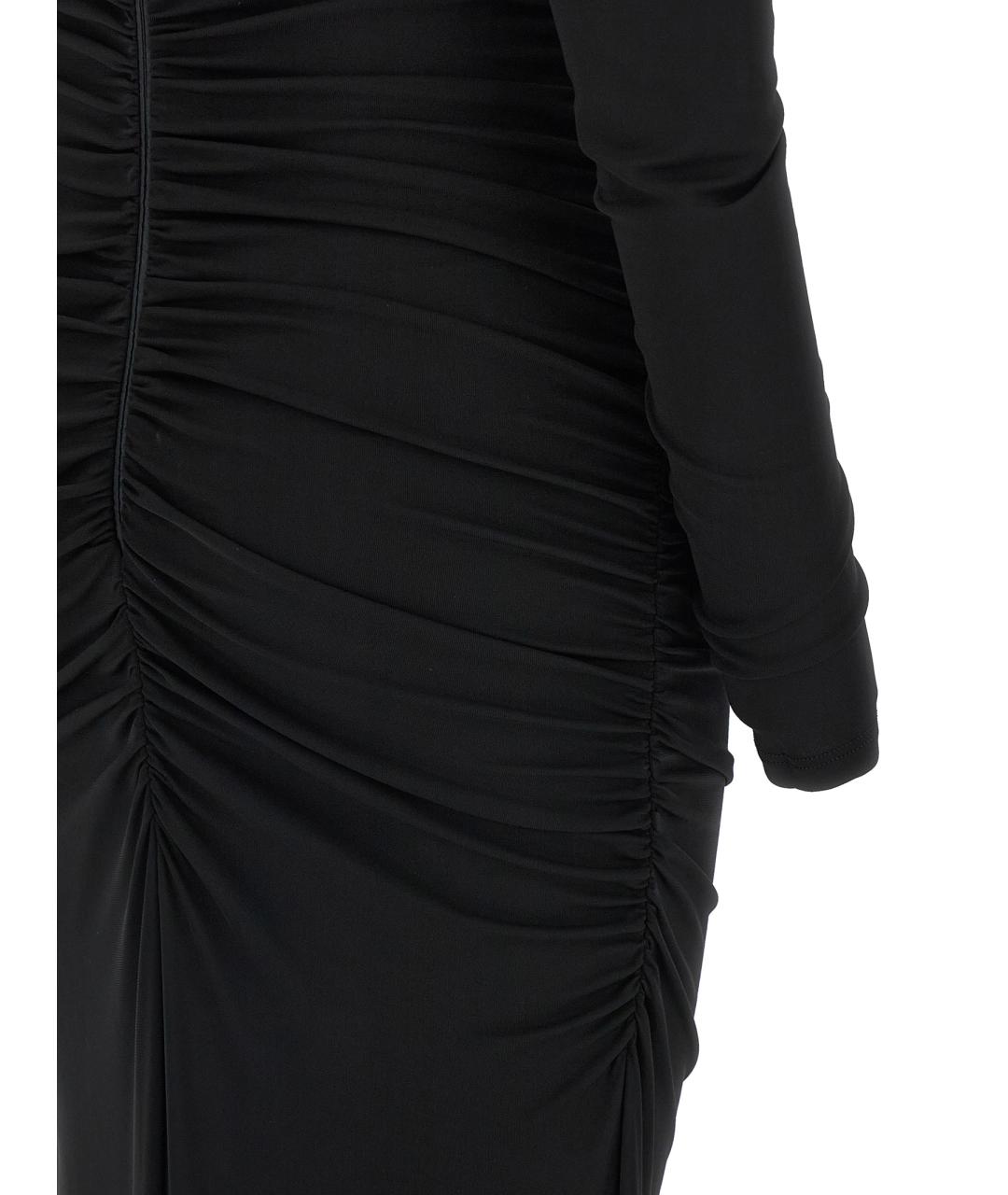 ELISABETTA FRANCHI Черное вискозное вечернее платье, фото 4