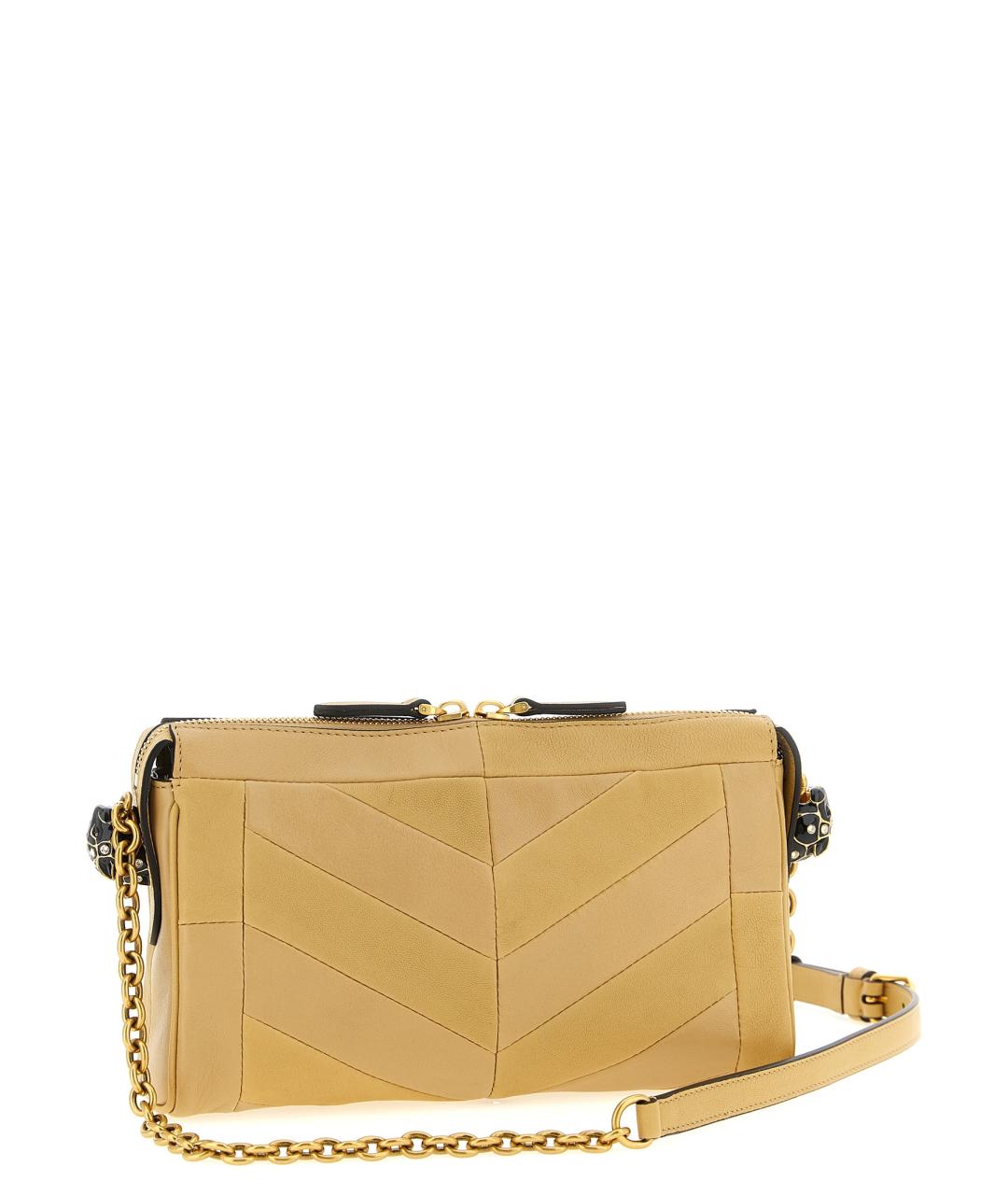 VALENTINO Бежевая кожаная сумка через плечо, фото 2