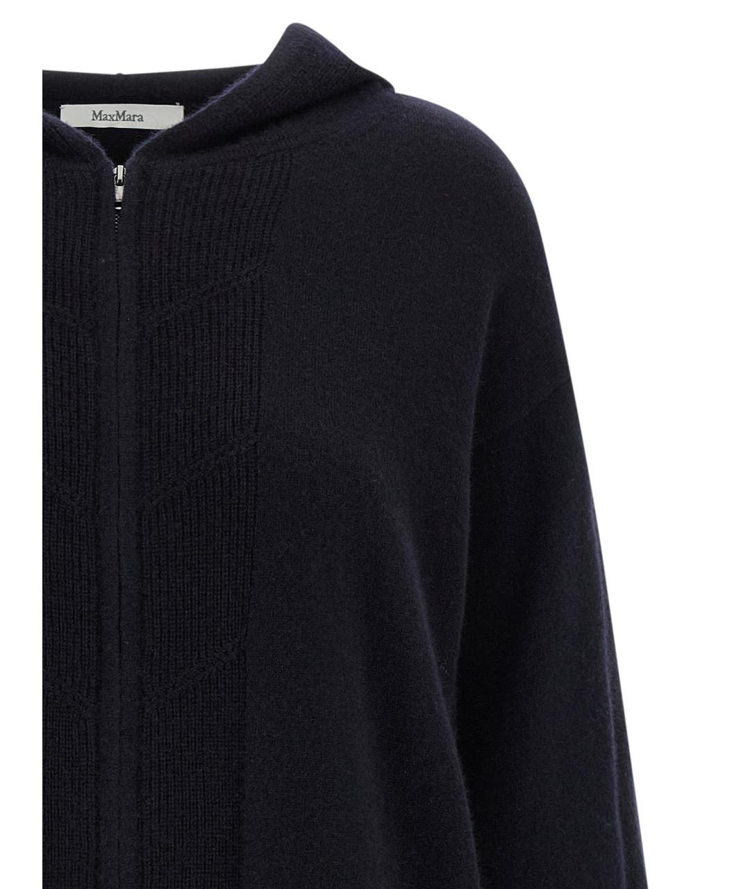 MAX MARA Темно-синий кашемировый кардиган, фото 3