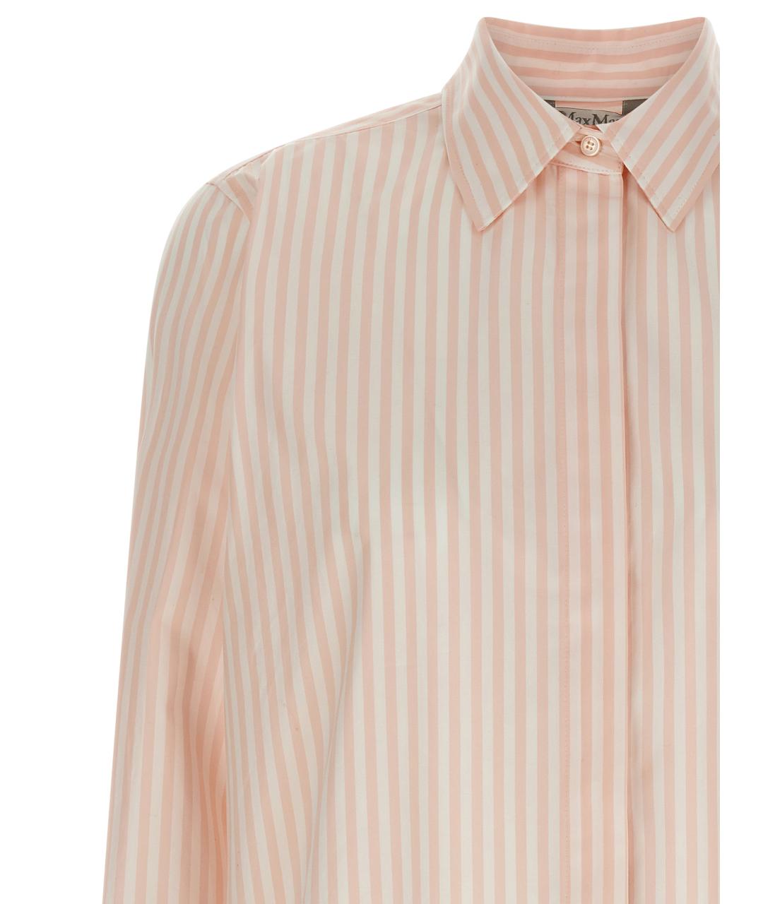 MAX MARA Розовая хлопковая рубашка, фото 3