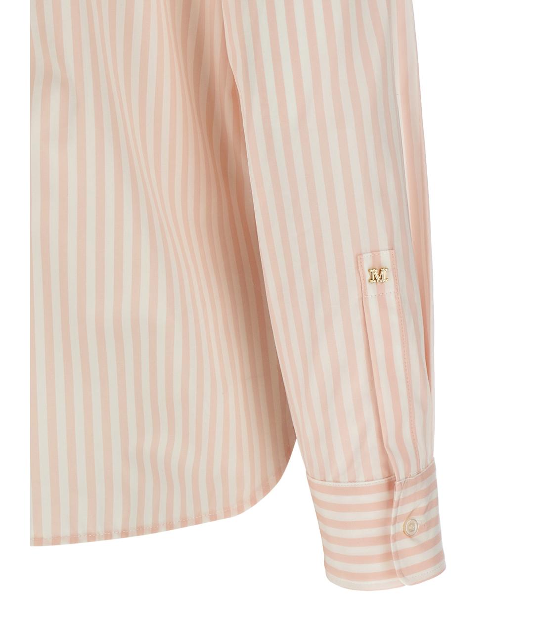 MAX MARA Розовая хлопковая рубашка, фото 4