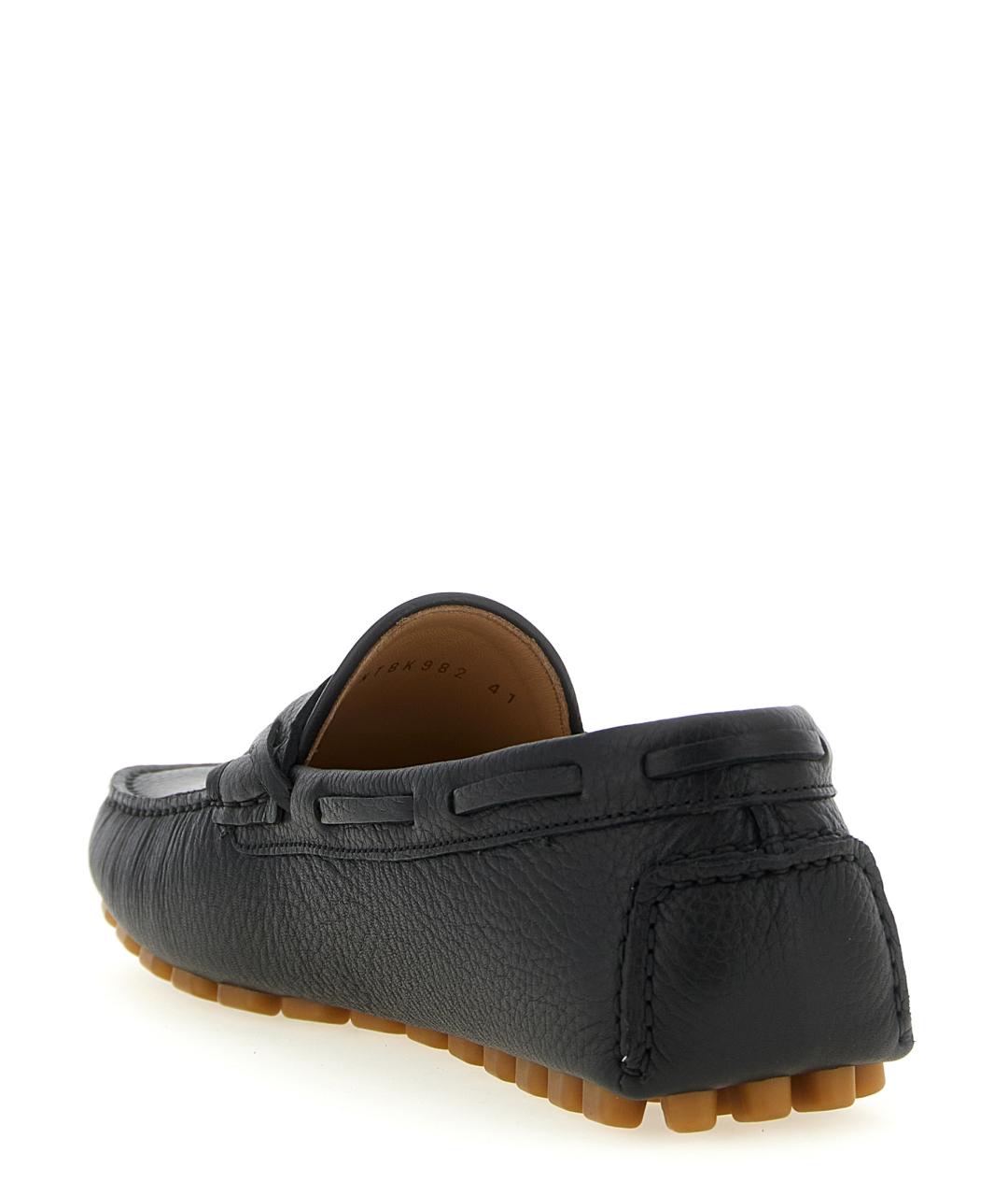 VALENTINO Черные кожаные мокасины, фото 3