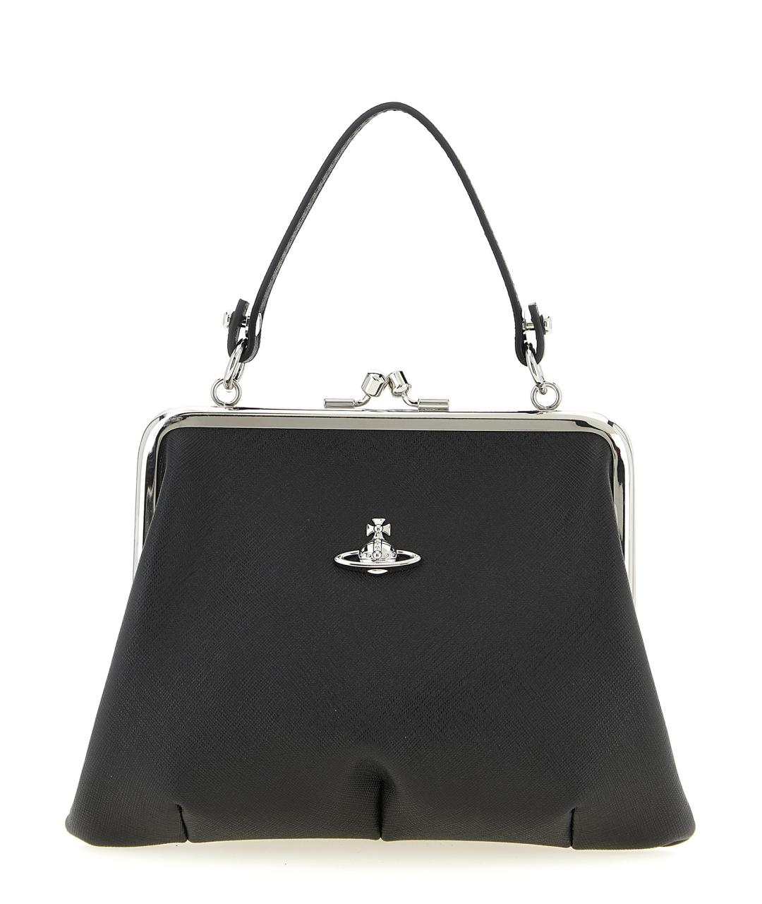 VIVIENNE WESTWOOD Черная сумка с короткими ручками из искусственной кожи, фото 1