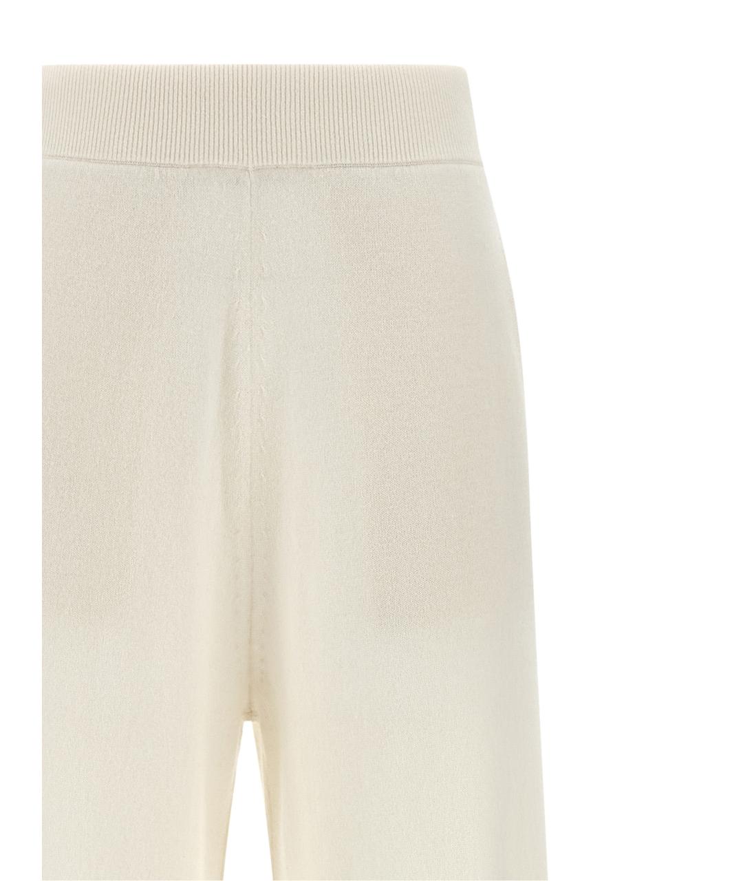 MAX MARA Белые кашемировые прямые брюки, фото 3