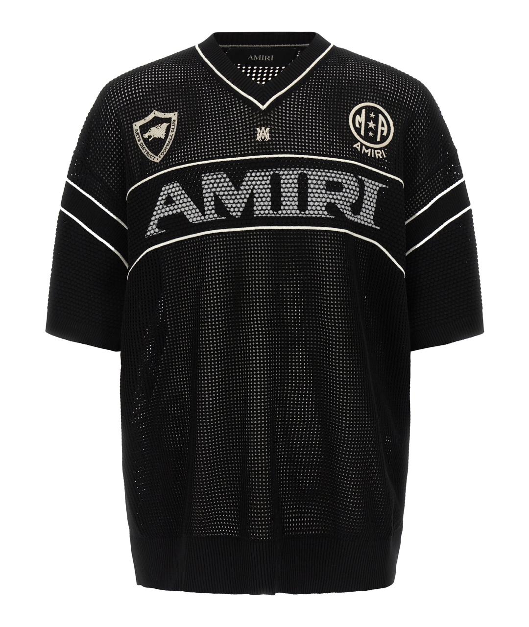 AMIRI Черная вискозная футболка, фото 1