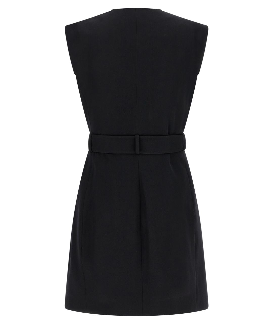 BALMAIN Черное шерстяное коктейльное платье, фото 2