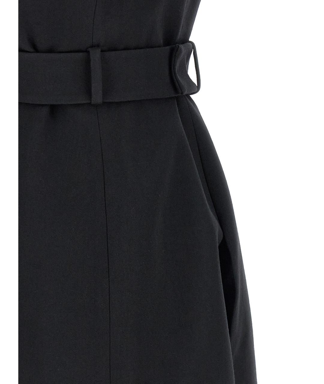 BALMAIN Черное шерстяное коктейльное платье, фото 4