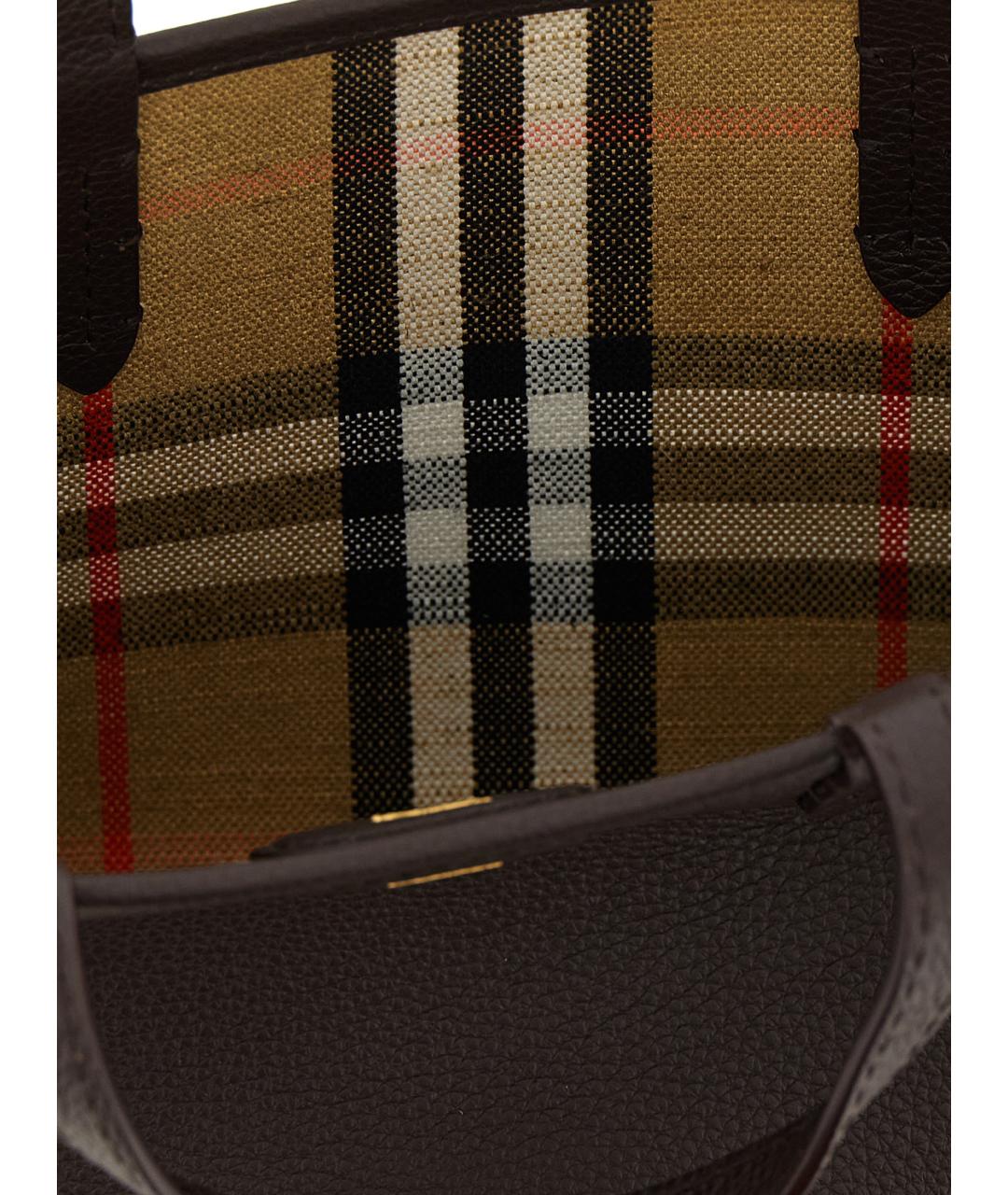BURBERRY Мульти кожаная сумка тоут, фото 4