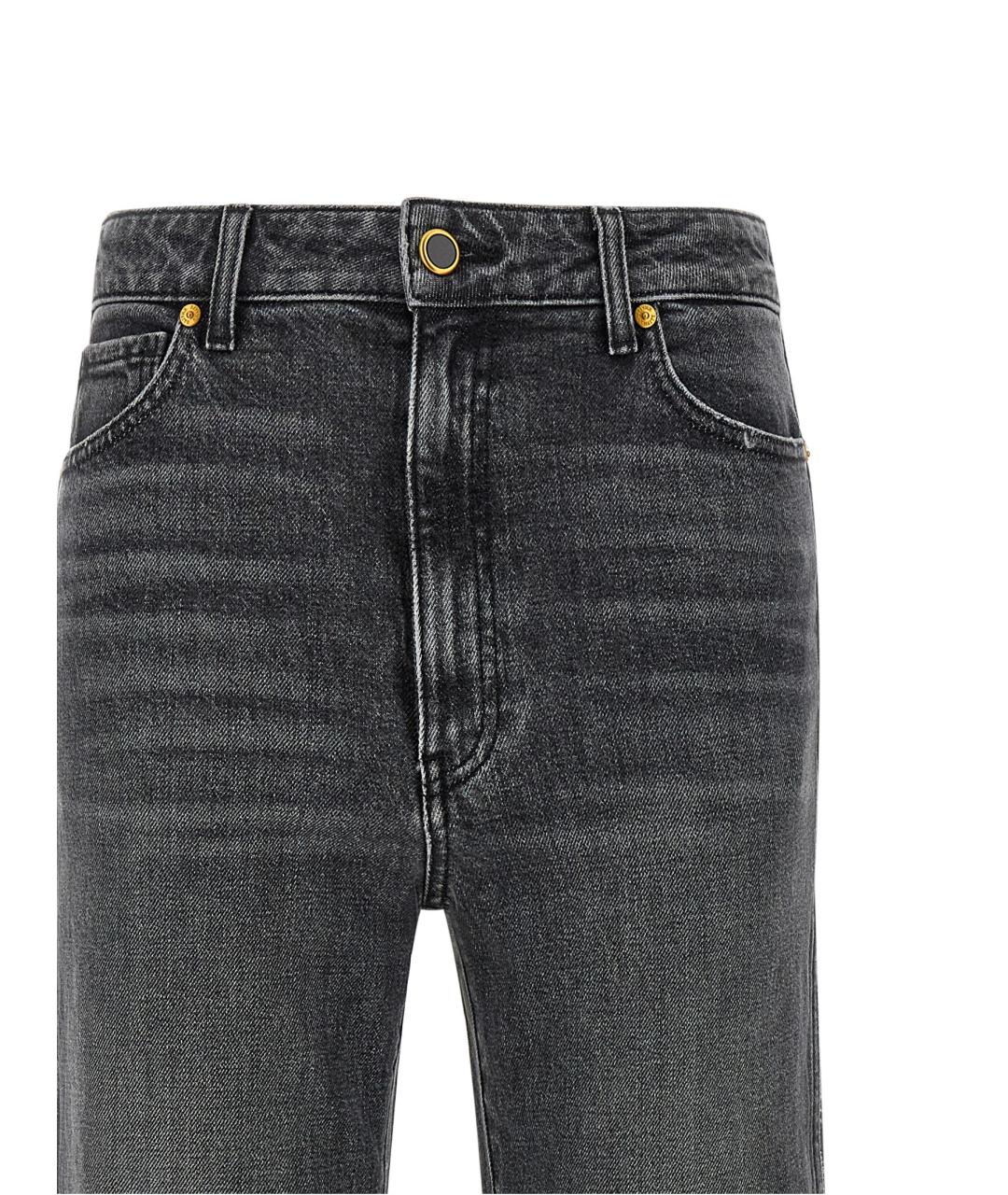 KHAITE Серые хлопковые прямые джинсы, фото 3