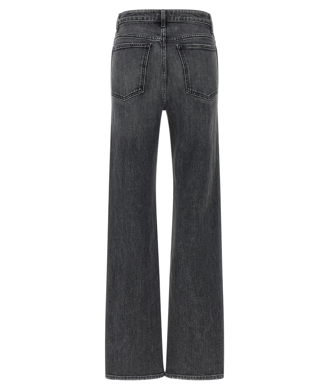 KHAITE Серые хлопковые прямые джинсы, фото 2