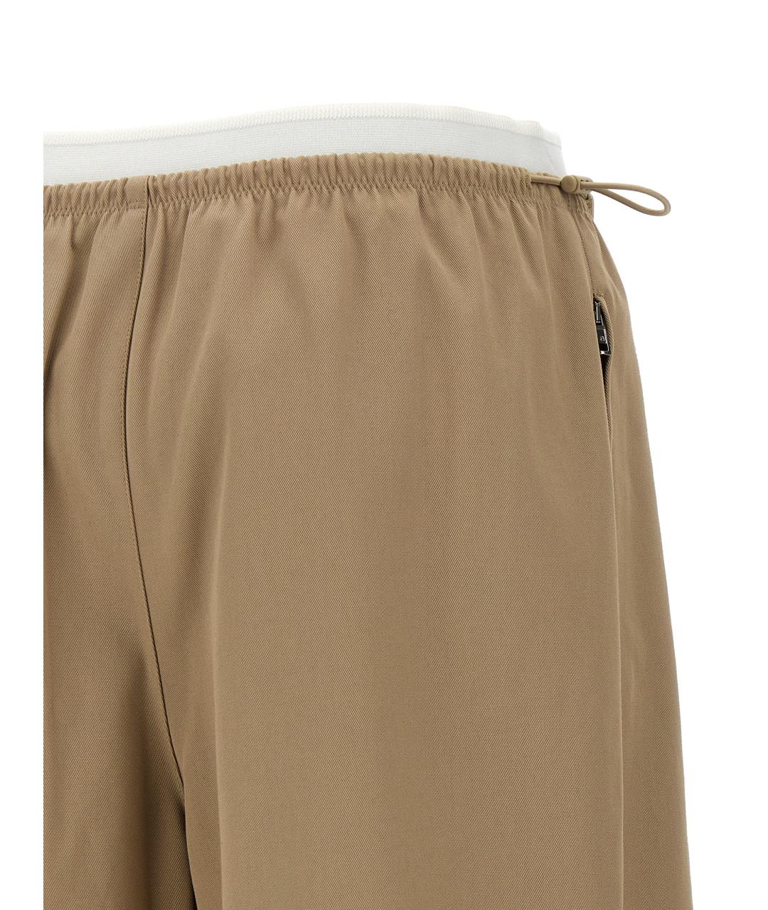 ALEXANDER WANG Бежевые хлопковые прямые брюки, фото 4