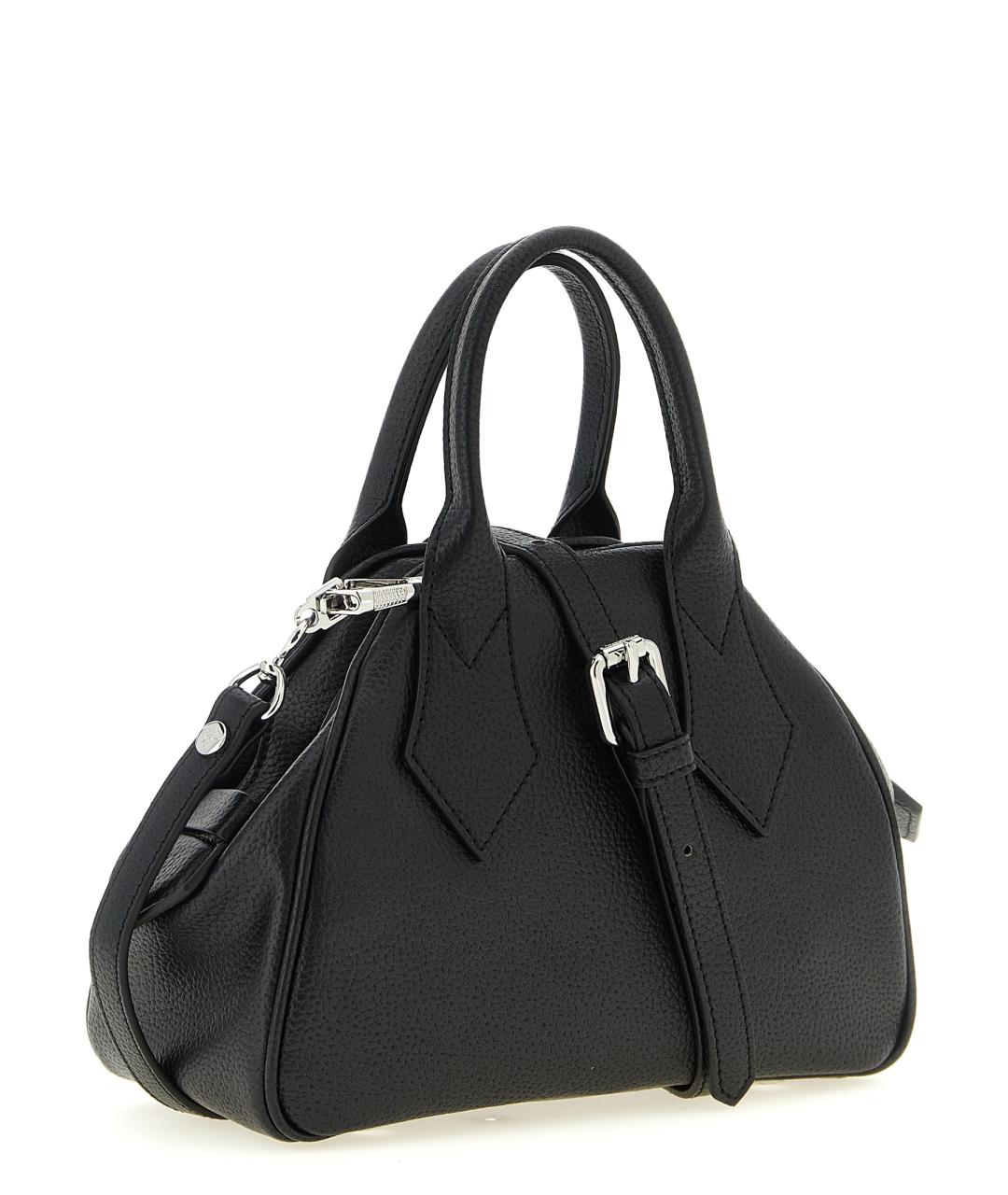 VIVIENNE WESTWOOD Черная сумка тоут из искусственной кожи, фото 2