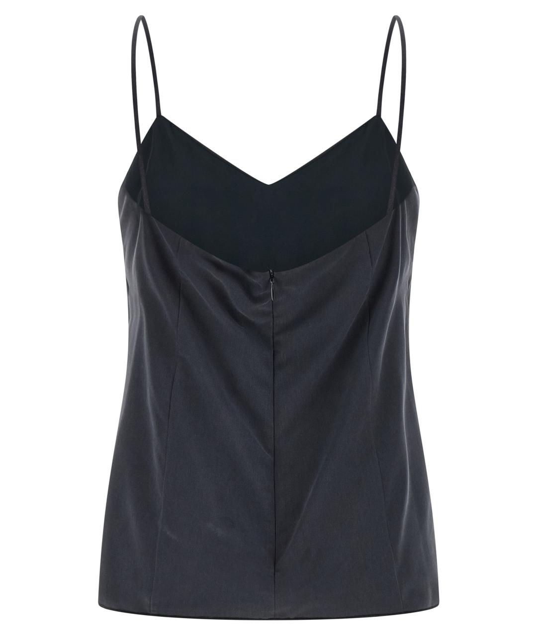 MAX MARA Серая шелковая майка, фото 2