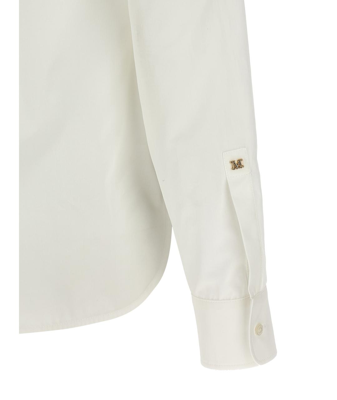 MAX MARA Белая хлопковая рубашка, фото 4