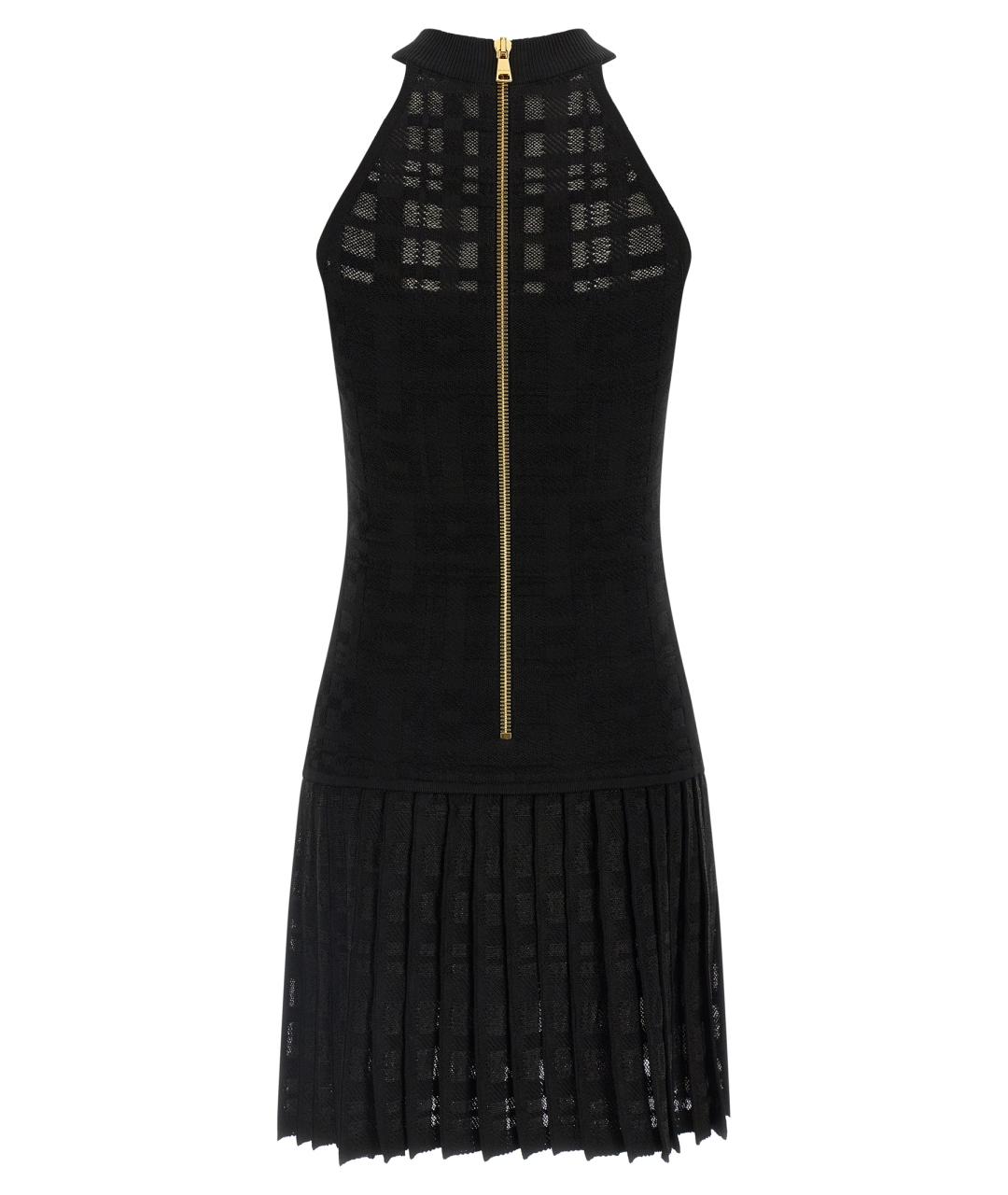 BALMAIN Черное вискозное коктейльное платье, фото 2