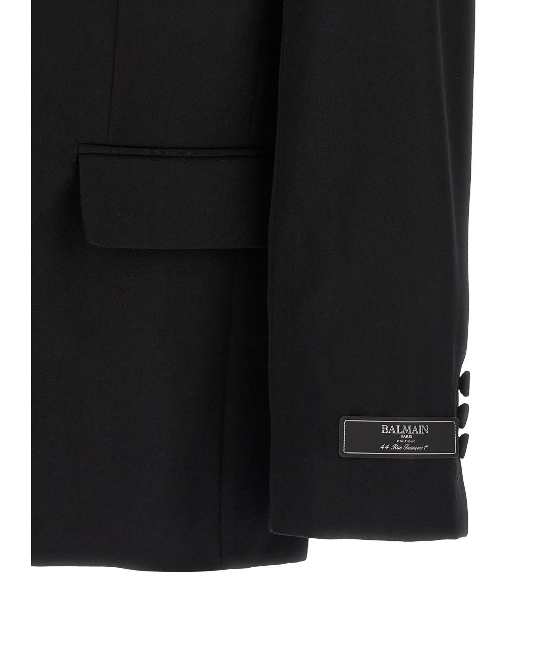 BALMAIN Черный шерстяной пиджак, фото 4