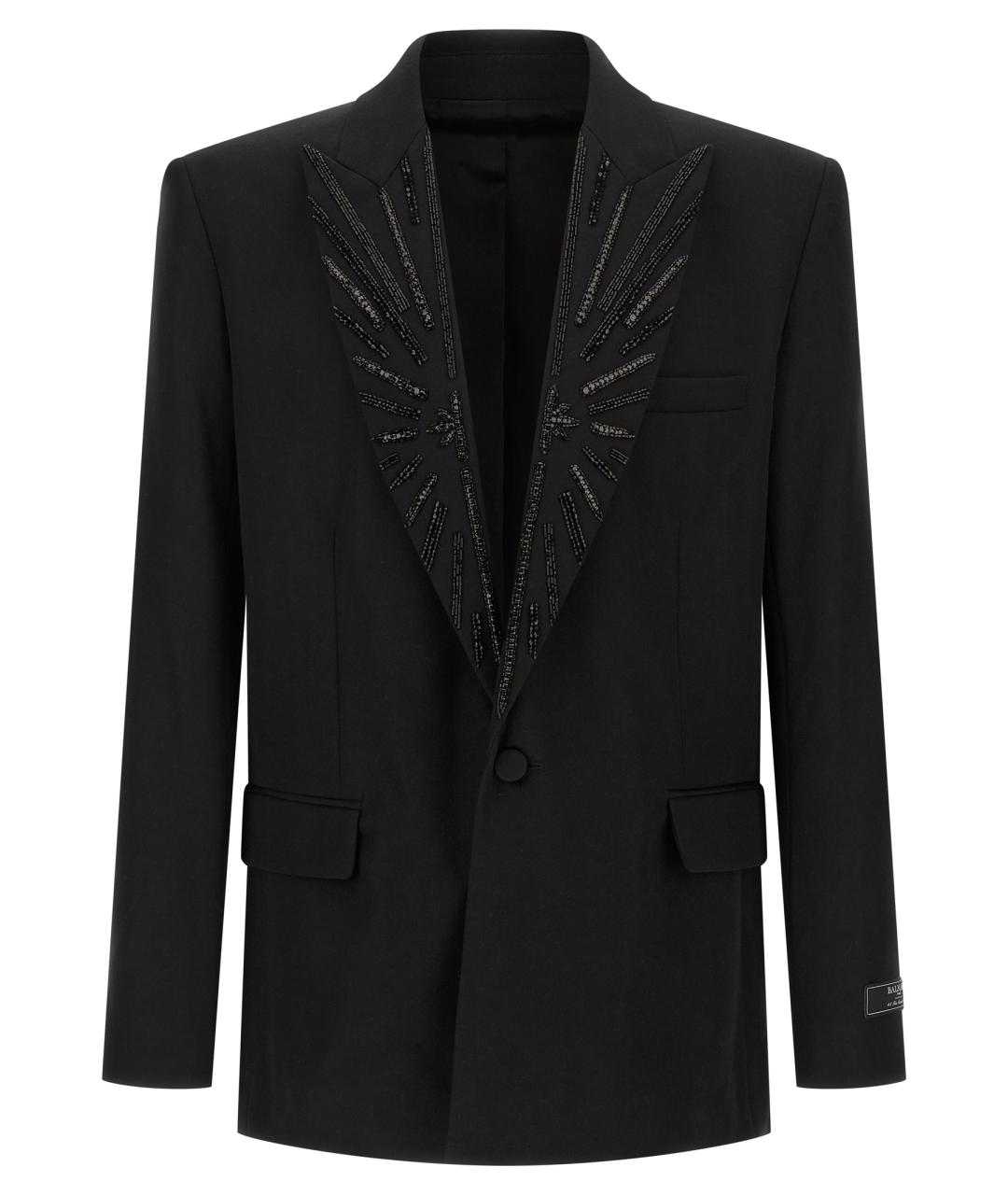 BALMAIN Черный шерстяной пиджак, фото 1