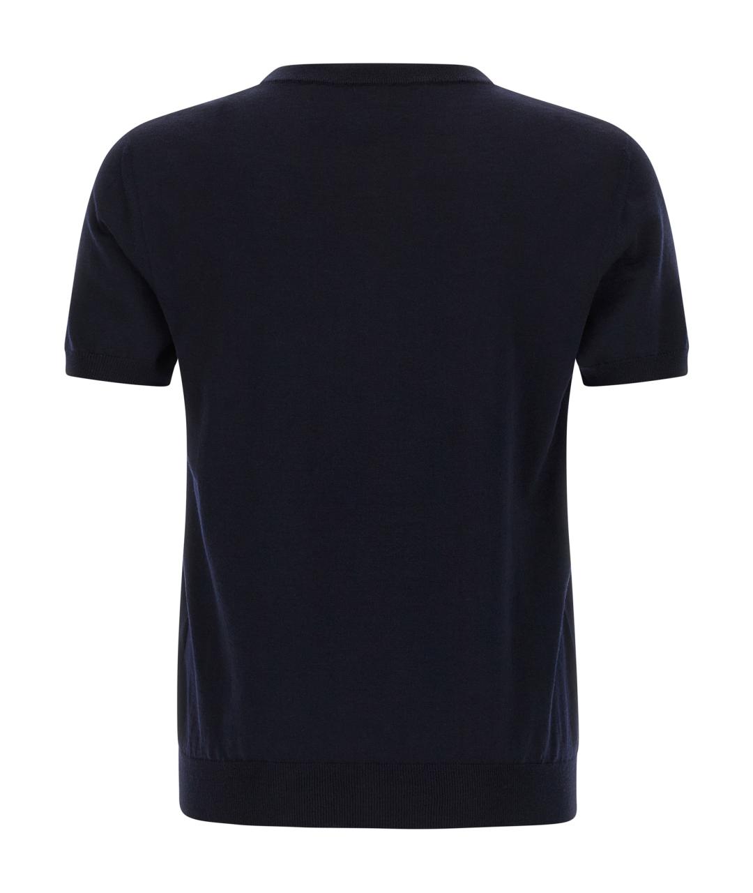 VALENTINO Темно-синий шерстяной джемпер / свитер, фото 2