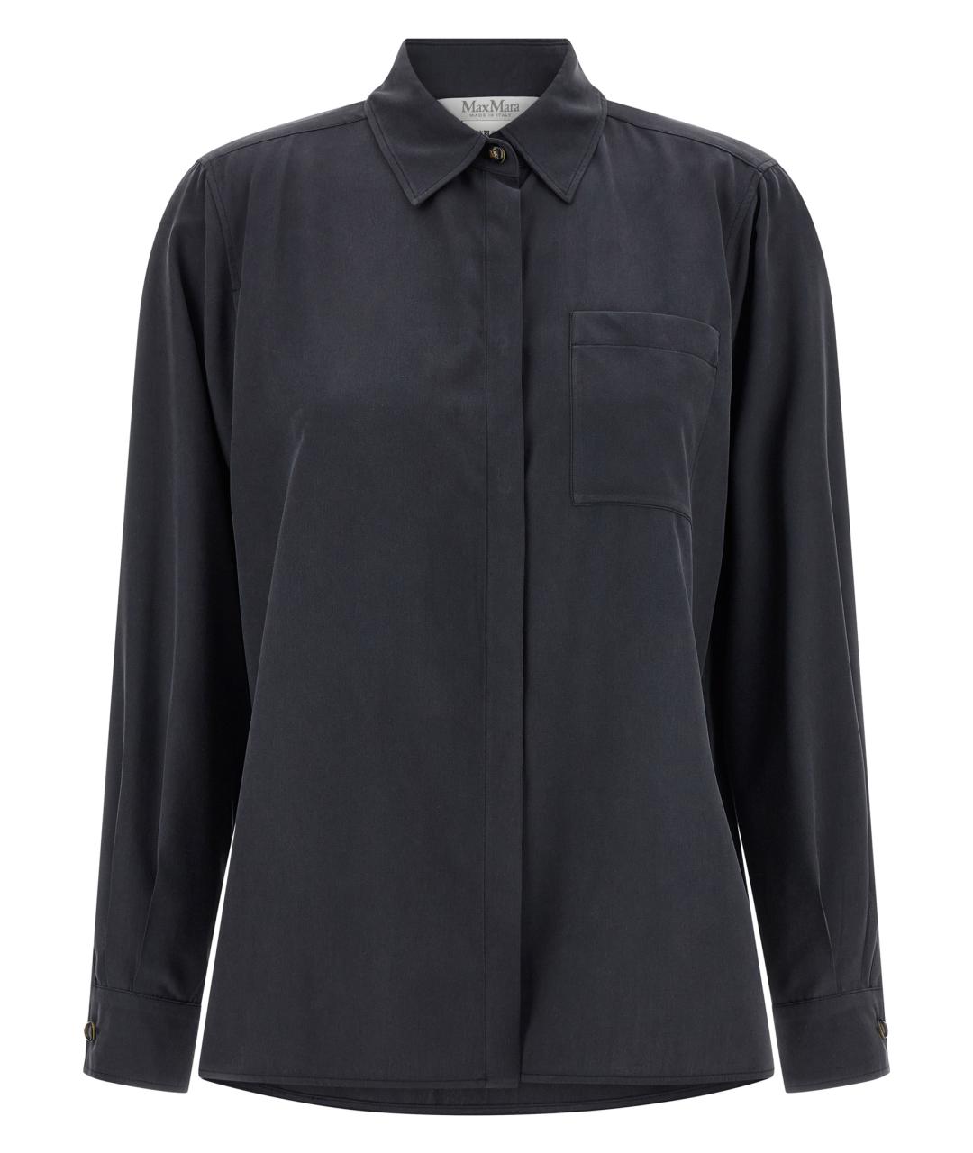 MAX MARA Серая шелковая рубашка, фото 1