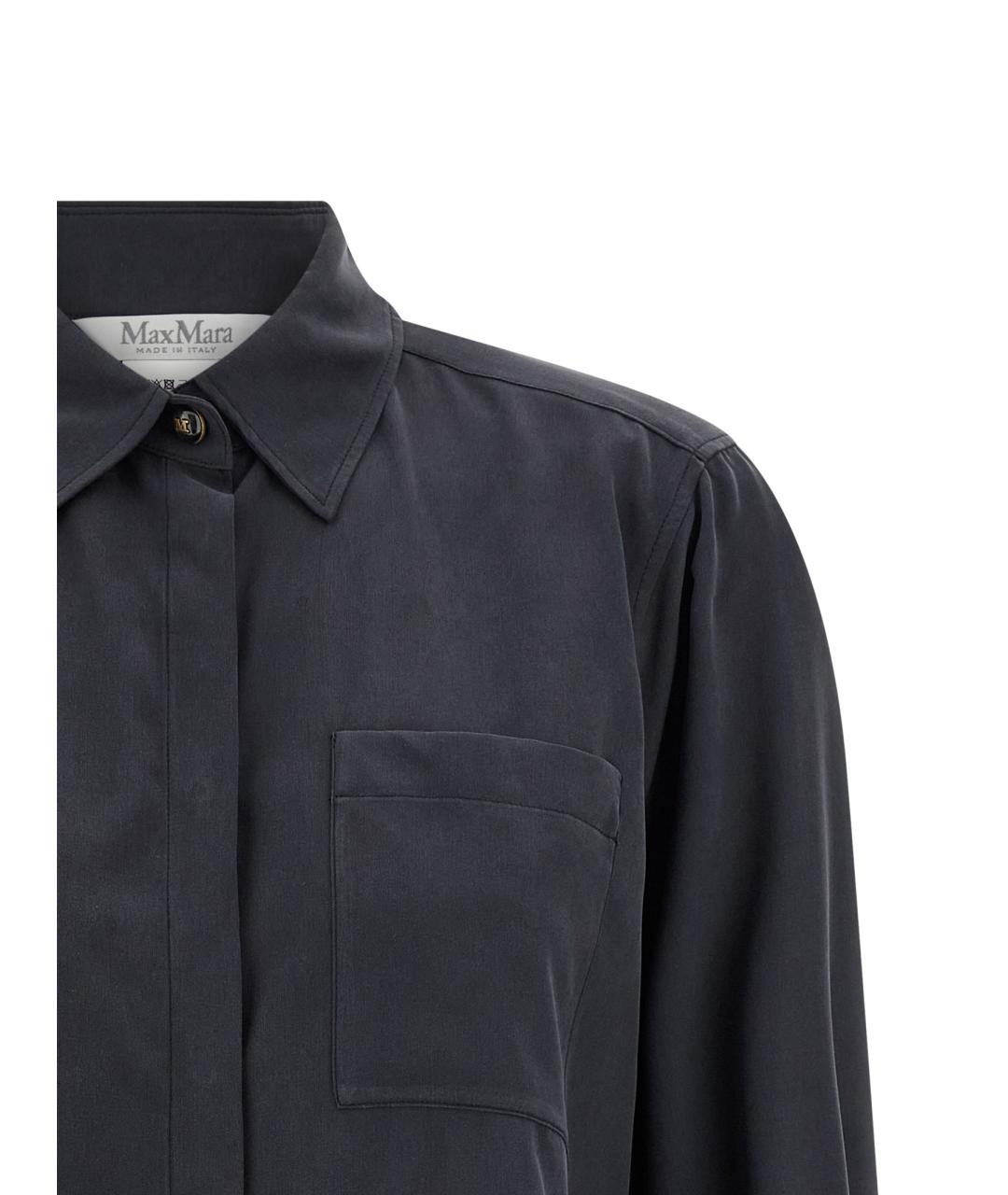 MAX MARA Серая шелковая рубашка, фото 3