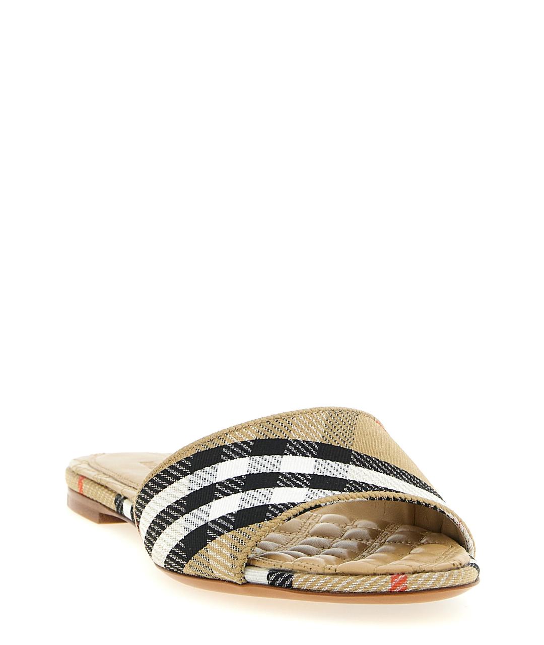 BURBERRY Бежевые шлепанцы, фото 2