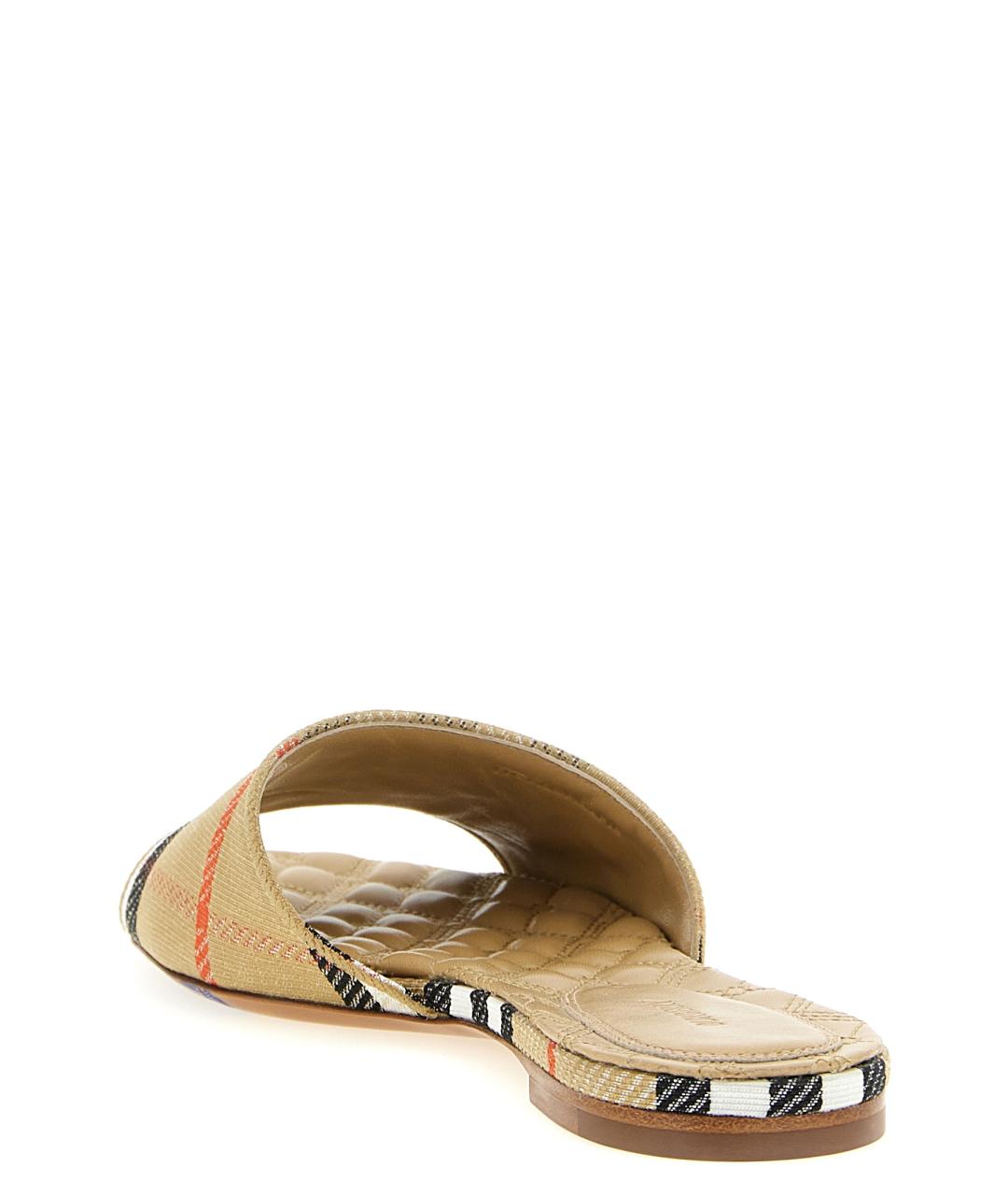BURBERRY Бежевые шлепанцы, фото 3