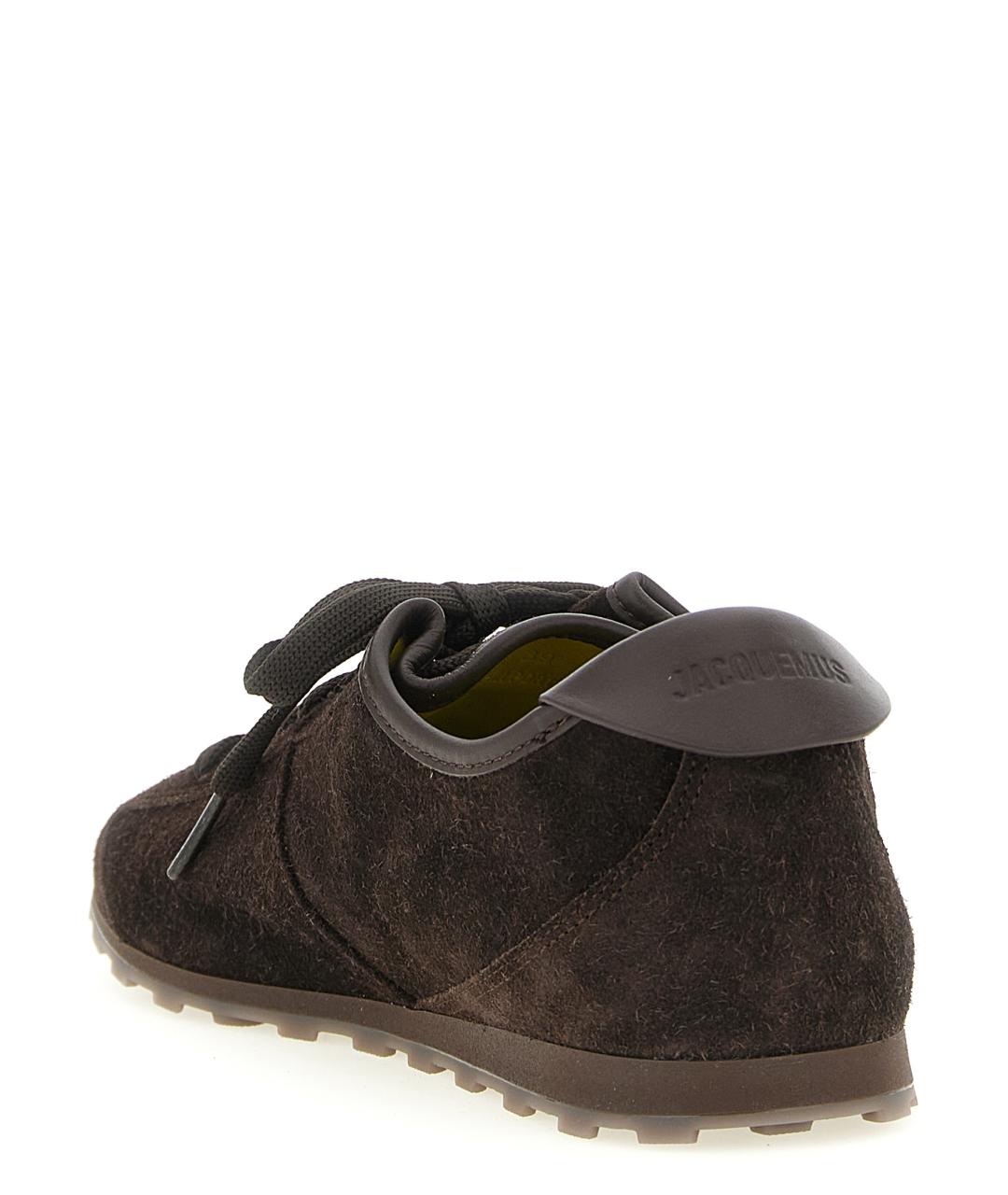 JACQUEMUS Коричневые замшевые кроссовки, фото 3