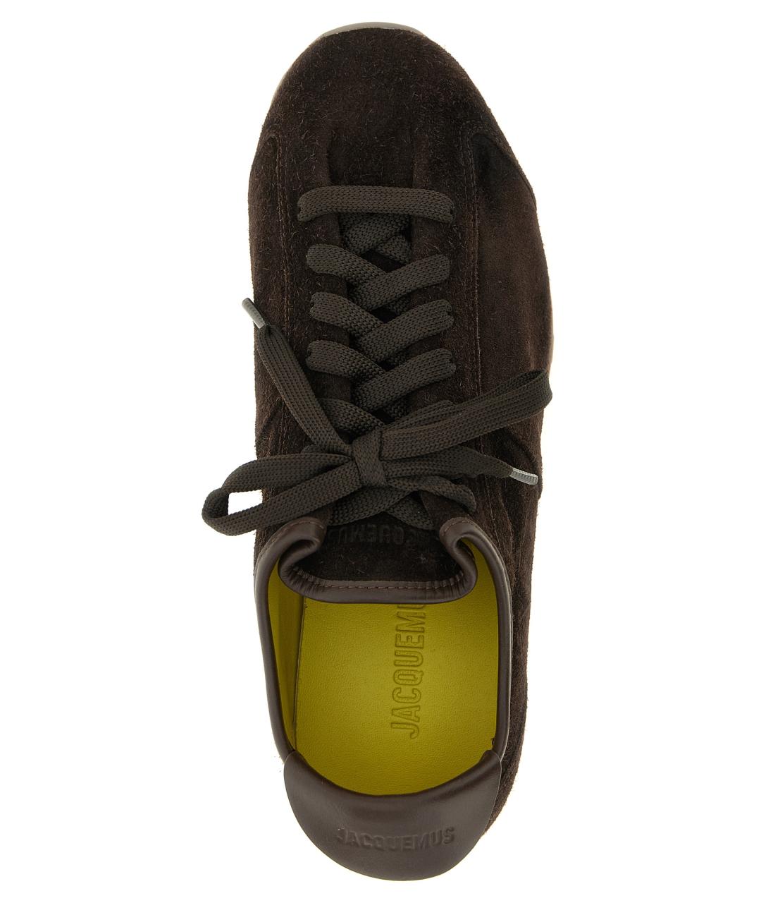 JACQUEMUS Коричневые замшевые кроссовки, фото 4