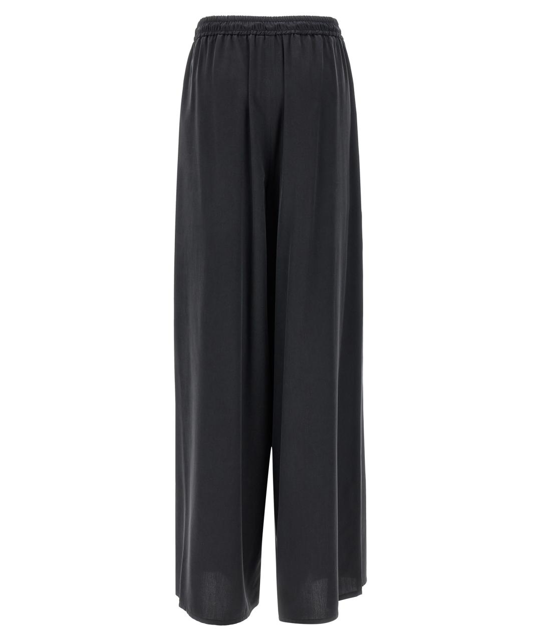 MAX MARA Темно-синие шелковые брюки широкие, фото 2
