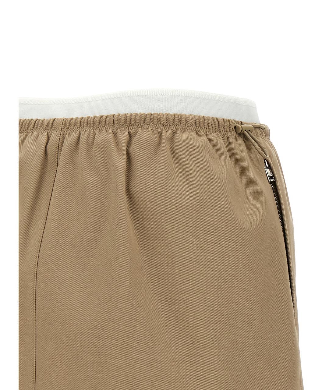 ALEXANDER WANG Бежевая хлопковая юбка мини, фото 4