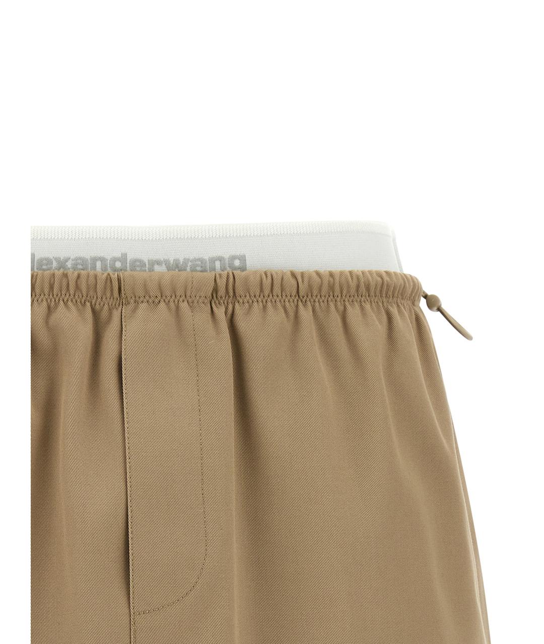 ALEXANDER WANG Бежевая хлопковая юбка мини, фото 3