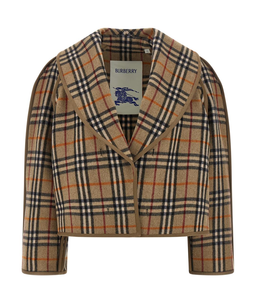 BURBERRY Коричневая хлопковая куртка, фото 2