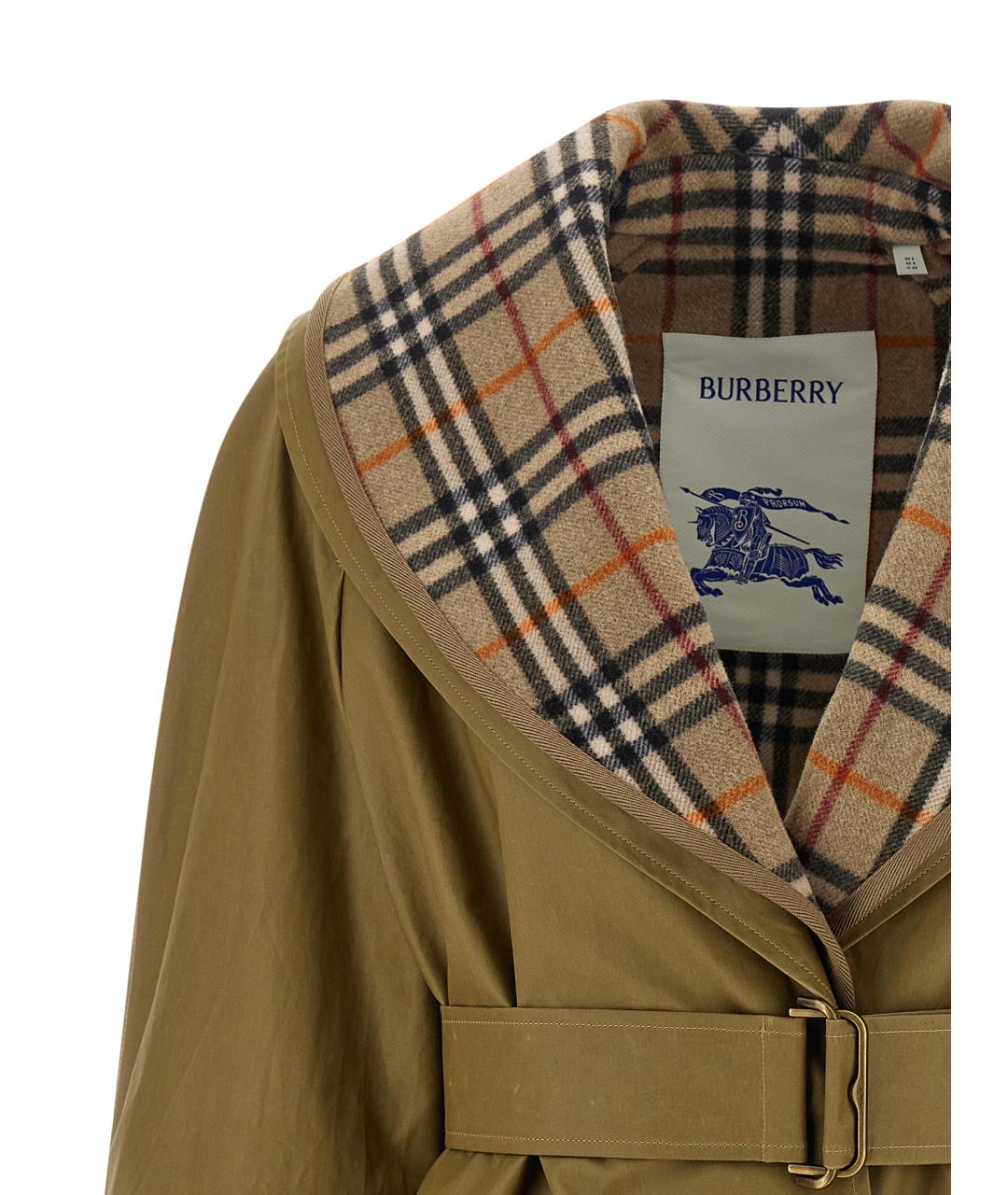 BURBERRY Коричневая хлопковая куртка, фото 4