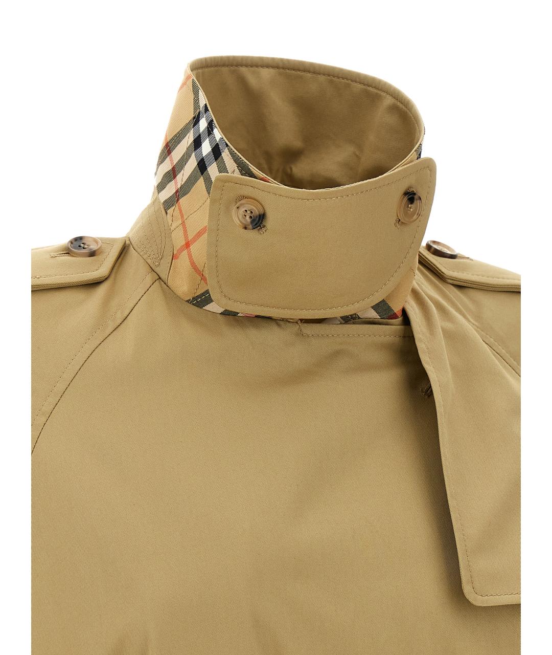 BURBERRY Бежевый хлопковый тренч/плащ, фото 6