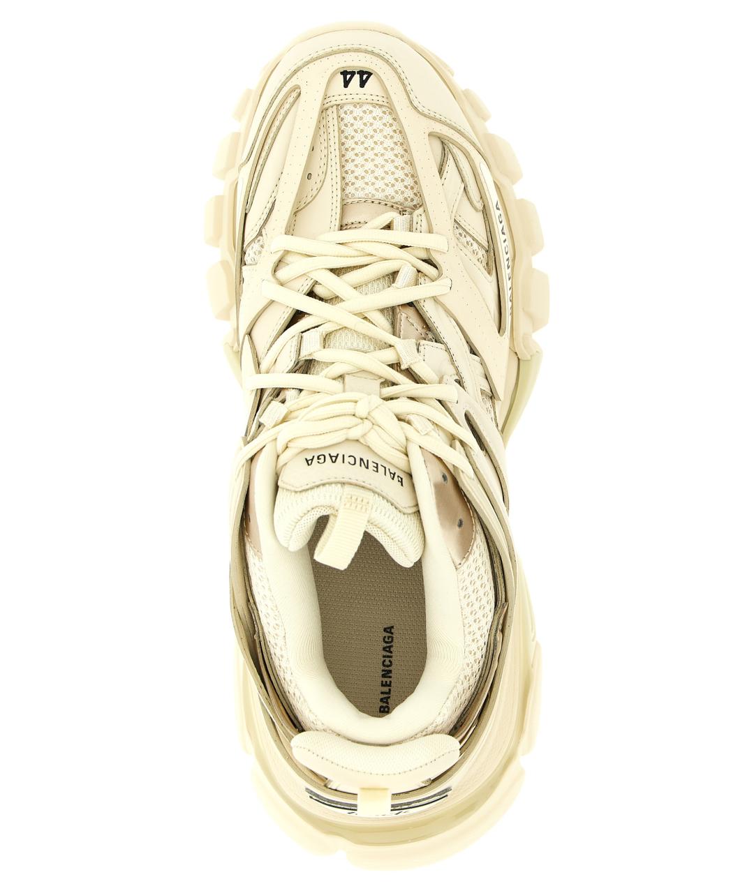 BALENCIAGA Бежевые низкие кроссовки / кеды, фото 4