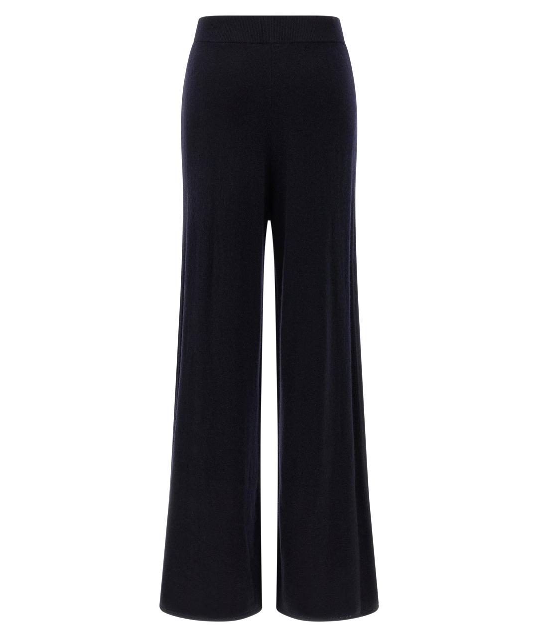 MAX MARA Темно-синие кашемировые прямые брюки, фото 2