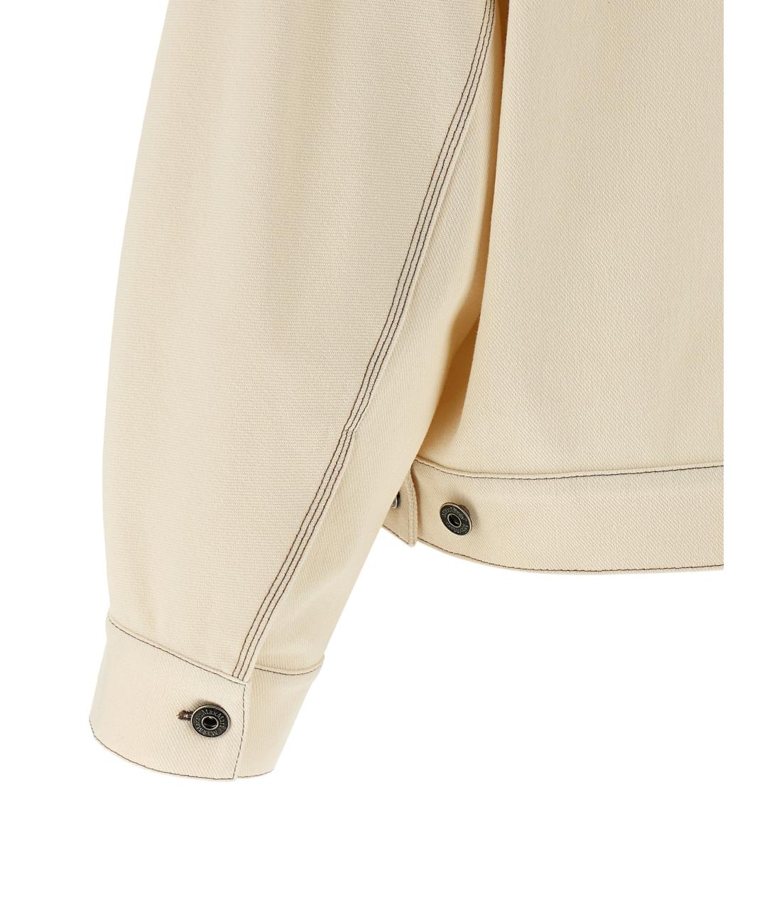 MAX MARA Бежевая хлопковая куртка, фото 4