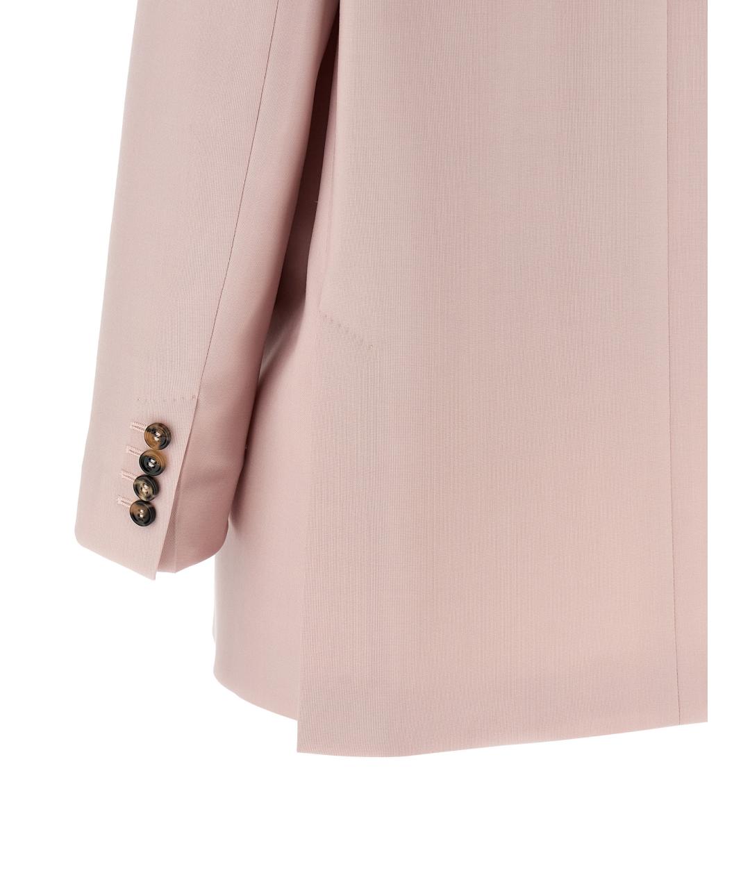 MAX MARA Розовый шерстяной жакет/пиджак, фото 4
