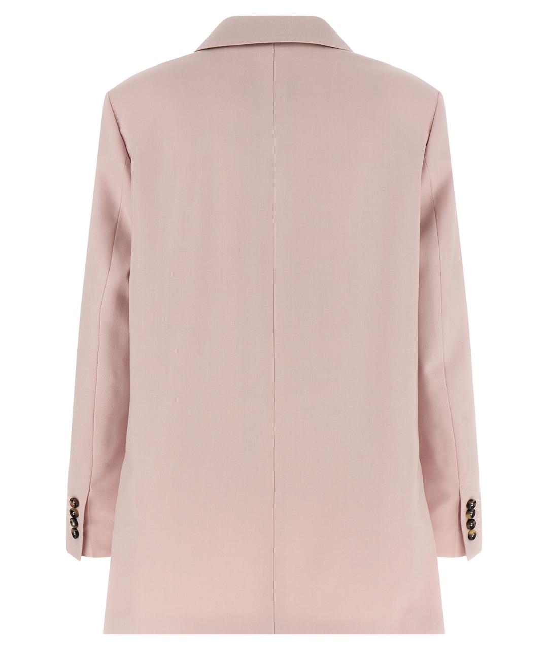 MAX MARA Розовый шерстяной жакет/пиджак, фото 2