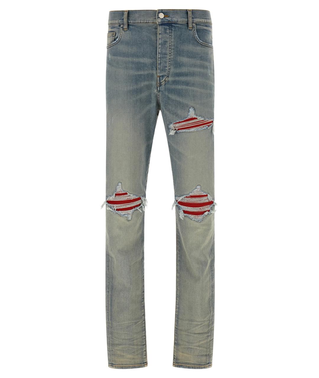 AMIRI Синие хлопковые джинсы скинни, фото 1