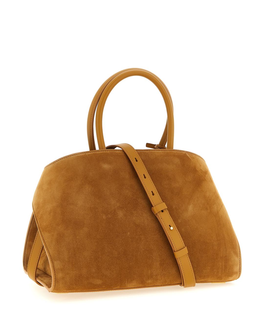 FERRAGAMO Коричневая замшевая сумка тоут, фото 2