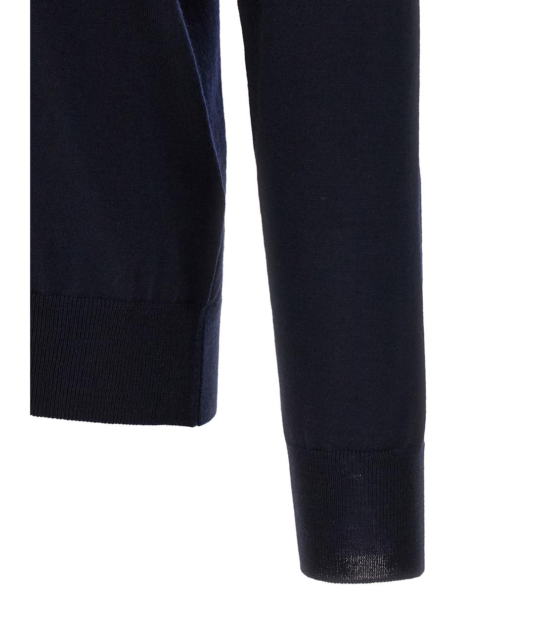 VALENTINO Темно-синий шерстяной джемпер / свитер, фото 4