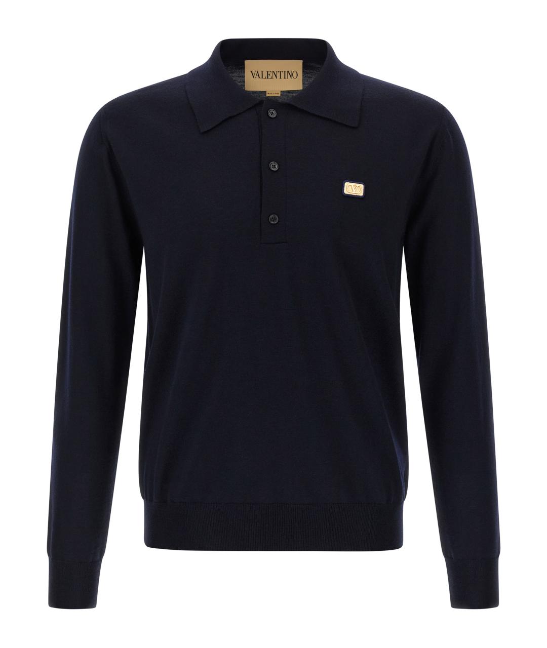 VALENTINO Темно-синий шерстяной джемпер / свитер, фото 1