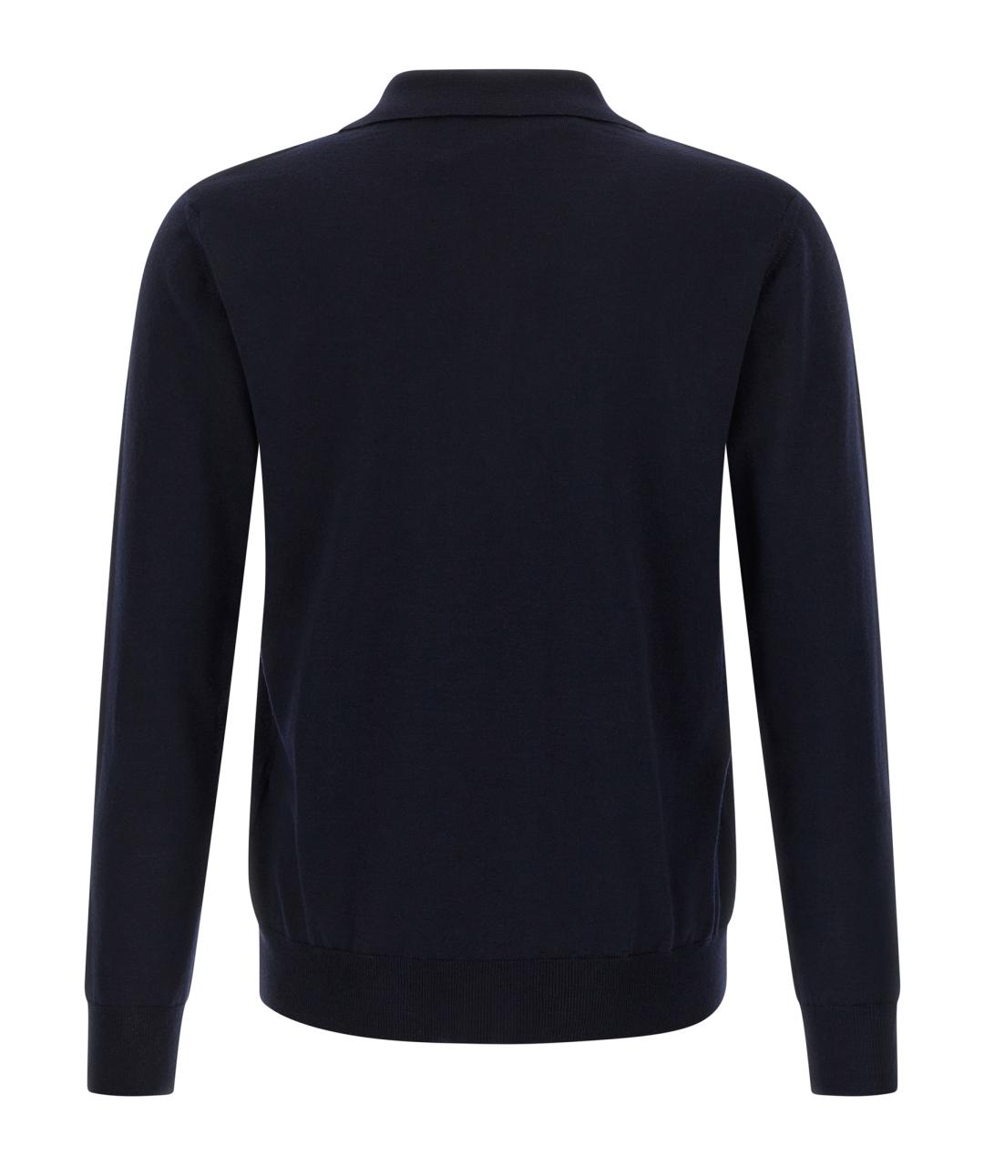 VALENTINO Темно-синий шерстяной джемпер / свитер, фото 2