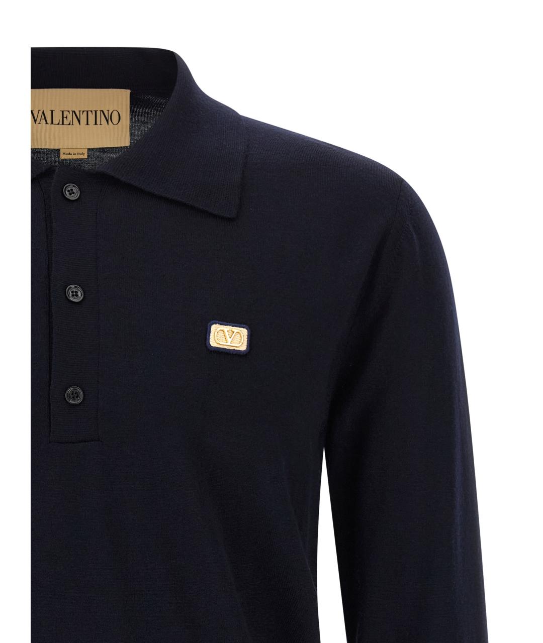 VALENTINO Темно-синий шерстяной джемпер / свитер, фото 3