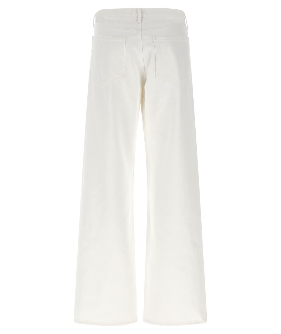 AGOLDE Белые хлопковые прямые джинсы, фото 2